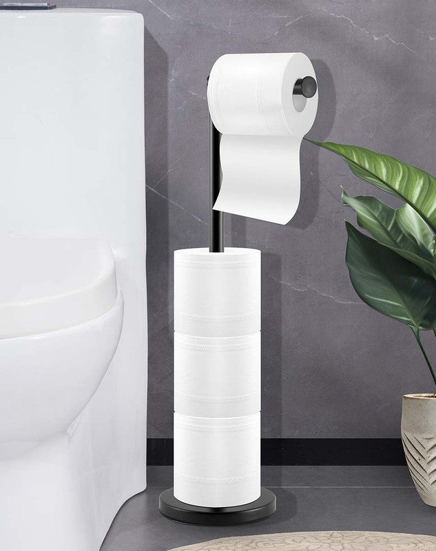 Floor Standing Toilet Paper Holder-Black V1161-860052