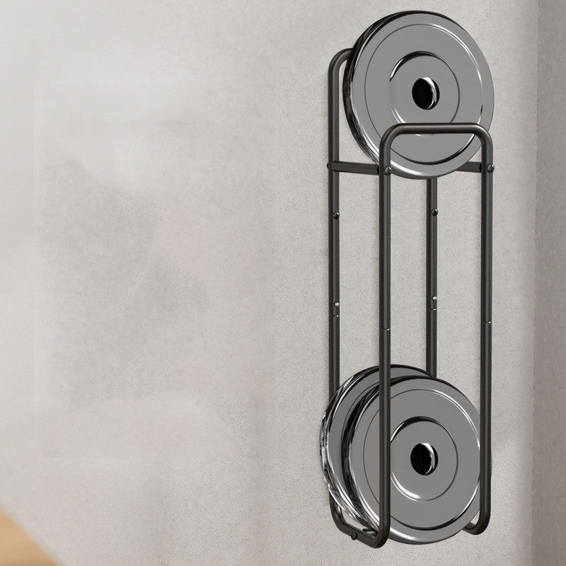 Double-Pole Towel Rack, Wall-Mounted Storage Rack for Bathroom,Black V1161-860081
