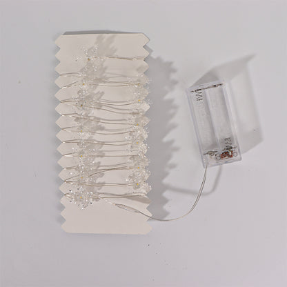 2m 20-LED Christmas Snowflake String Lights, Warm White, Battery Powered (2 x AA Batteries Required) V1163-DC-SD-A