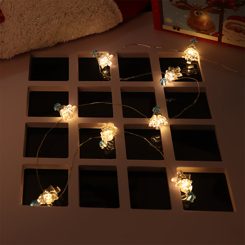 2m 20-LED Christmas Tree Clip-on String Lights with 2x AA Battery Box (Warm White) V1163-SD-DC-B