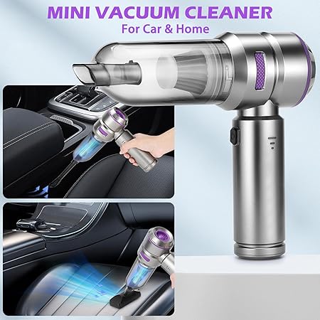 Car Vacuum Cleaner,19000PA High Power Mini Vacuum Cleaner,Rechargeable Handheld Vacuum,Portable Cordless V1164-325723
