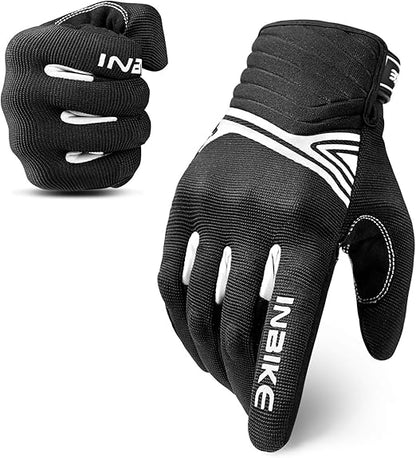 Breathable Mesh Motorcycle Gloves Touchscreen with TPR Palm Pad Hard Knuckle-White-XLarge V1164-325740