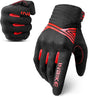 Breathable Mesh Motorcycle Gloves Touchscreen with TPR Palm Pad Hard Knuckle-Red-XXLarge V1164-325746
