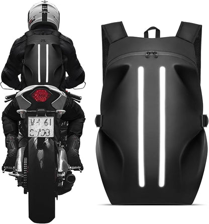 Motorcycle Backpack for Men, Waterproof Helmet Backpack with Reflective, Motorcycle Bag Helmet Bag-Black V1164-325747