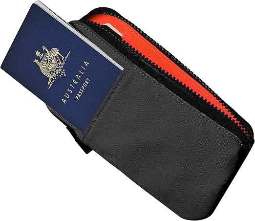 Travel Wallet - RFID Passport Holder, Self Locking Zipper Wear & Tear-Resistant Material, 3 Passport Pockets V1164-325751