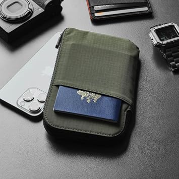 Travel Wallet - RFID Passport Holder, Self Locking Zipper Wear & Tear-Resistant Material, 3 Passport Pockets V1164-325752
