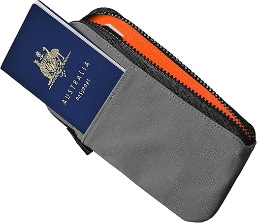 Travel Wallet - RFID Passport Holder, Self Locking Zipper Wear & Tear-Resistant Material, 3 Passport Pockets V1164-325753