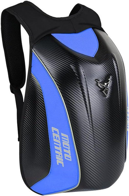 Motorcycle Backpack Waterproof Carbon Fiber-Blue V1164-325755