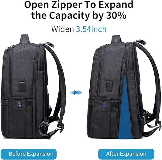 27L Laptop Backpack for Men-USB & Type-C Charging Port, Water-Resistant, Fits 18" Laptop, Expandable, Perfect V1164-325759