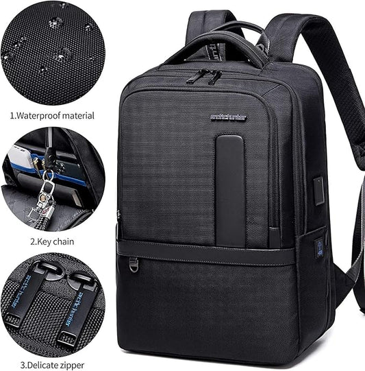 27L Laptop Backpack for Men-USB & Type-C Charging Port, Water-Resistant, Fits 18" Laptop, Expandable, Perfect V1164-325759
