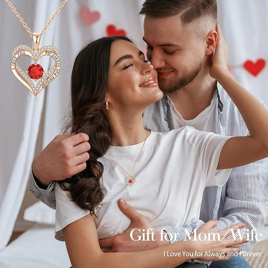 18K Rose Gold Necklaces for Women, 925 Sterling Silver Gifts for Mothers Day, Jewelry for Wife Mom Her V1164-325764