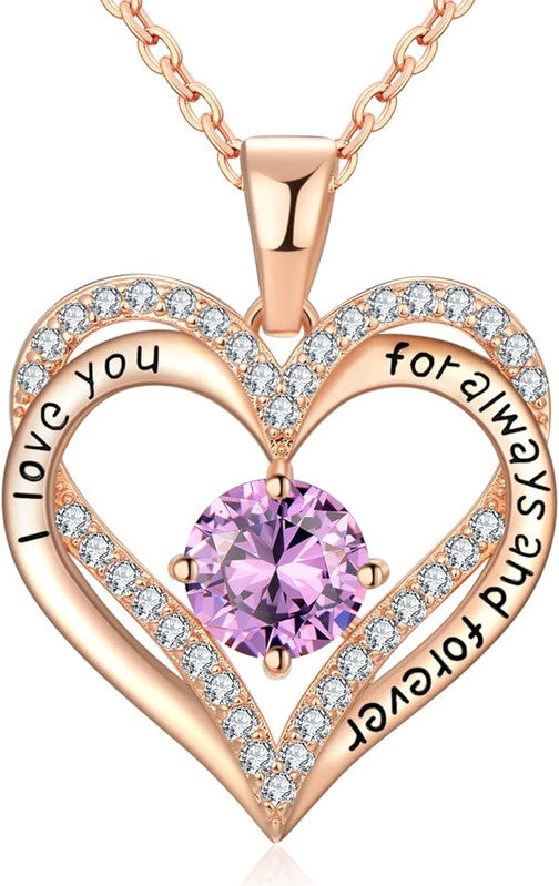 18K Rose Gold Necklaces for Women, 925 Sterling Silver Gifts for Mothers Day, Jewelry for Wife Mom Her V1164-325765
