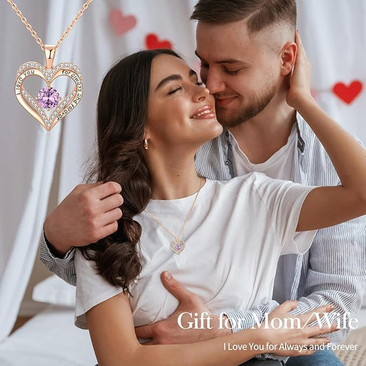 18K Rose Gold Necklaces for Women, 925 Sterling Silver Gifts for Mothers Day, Jewelry for Wife Mom Her V1164-325765
