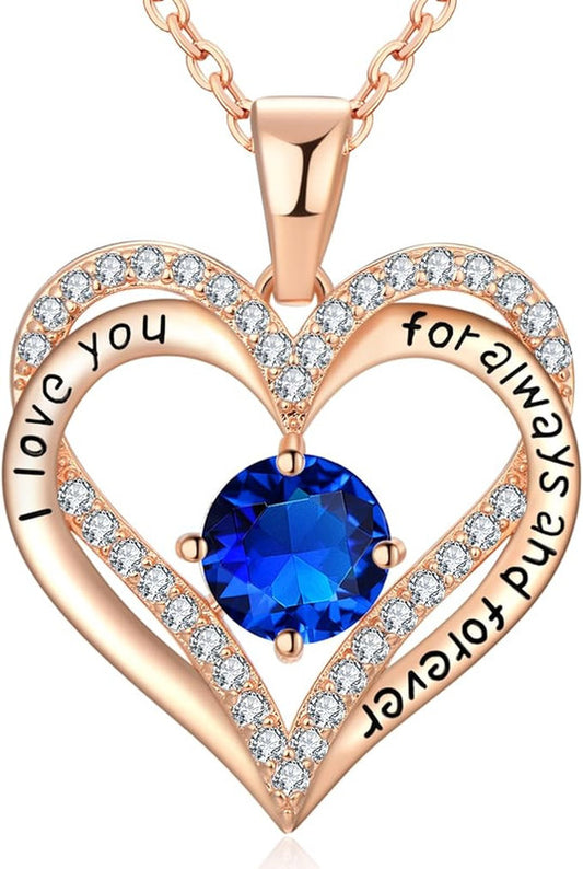18K Rose Gold Necklaces for Women, 927 Sterling Silver Gifts for Mothers Day, Jewelry for Wife Mom Her V1164-325772