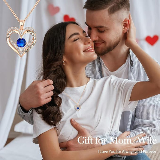 18K Rose Gold Necklaces for Women, 927 Sterling Silver Gifts for Mothers Day, Jewelry for Wife Mom Her V1164-325772