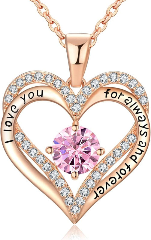 18K Rose Gold Necklaces for Women, 928 Sterling Silver Gifts for Mothers Day, Jewelry for Wife Mom Her V1164-325773