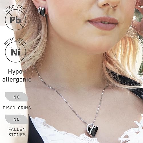 Infinity Love Heart Necklace, Birthstone Necklace for Women, Jewelry for Women with Healing Crystals, Allergy V1164-325794