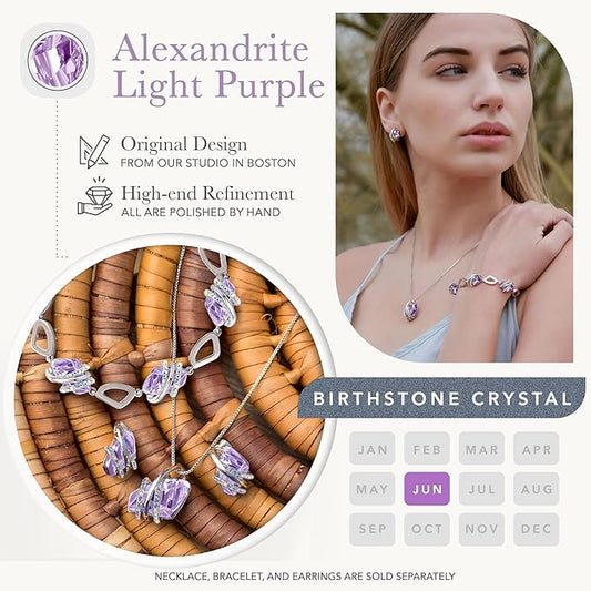 Wish Stone Pendant Necklace, Necklaces for Women with Birthstone Crystals, Allergy-Free Jewelry for Women V1164-325806