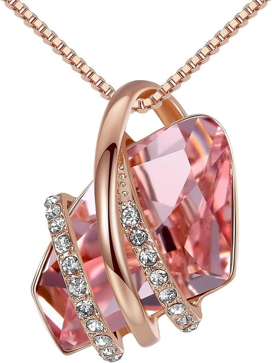 Wish Stone Pendant Necklace, Necklaces for Women with Birthstone Crystals, Allergy-Free Jewelry for Women V1164-325809