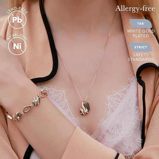 Wish Stone Pendant Necklace, Necklaces for Women with Birthstone Crystals, Allergy-Free Jewelry for Women V1164-325813