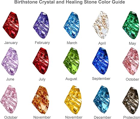 Infinity Love Heart Birthstone Earrings for Women, Crystal Stud Earrings with Healing Stones, Allergy-Free V1164-325820