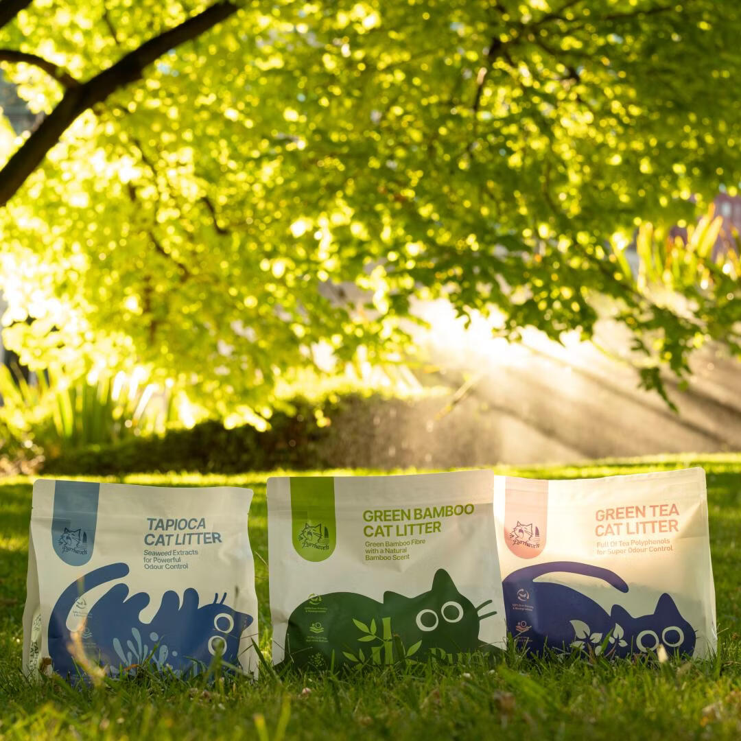 Purr Haven Assorted Cat Litter Set | Tapioca & Green Bamboo & Green Tea | 1 Pack per Type | 2.5 kg Per Pack V1165-PURRHAVEN-ASSORTED