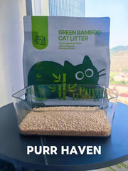 Purr Haven Green Bamboo Cat Litter | 1 Carton | 6 Packs Per Carton | 2.5kg Per Pack V1165-PURRHAVEN-BAMBOO