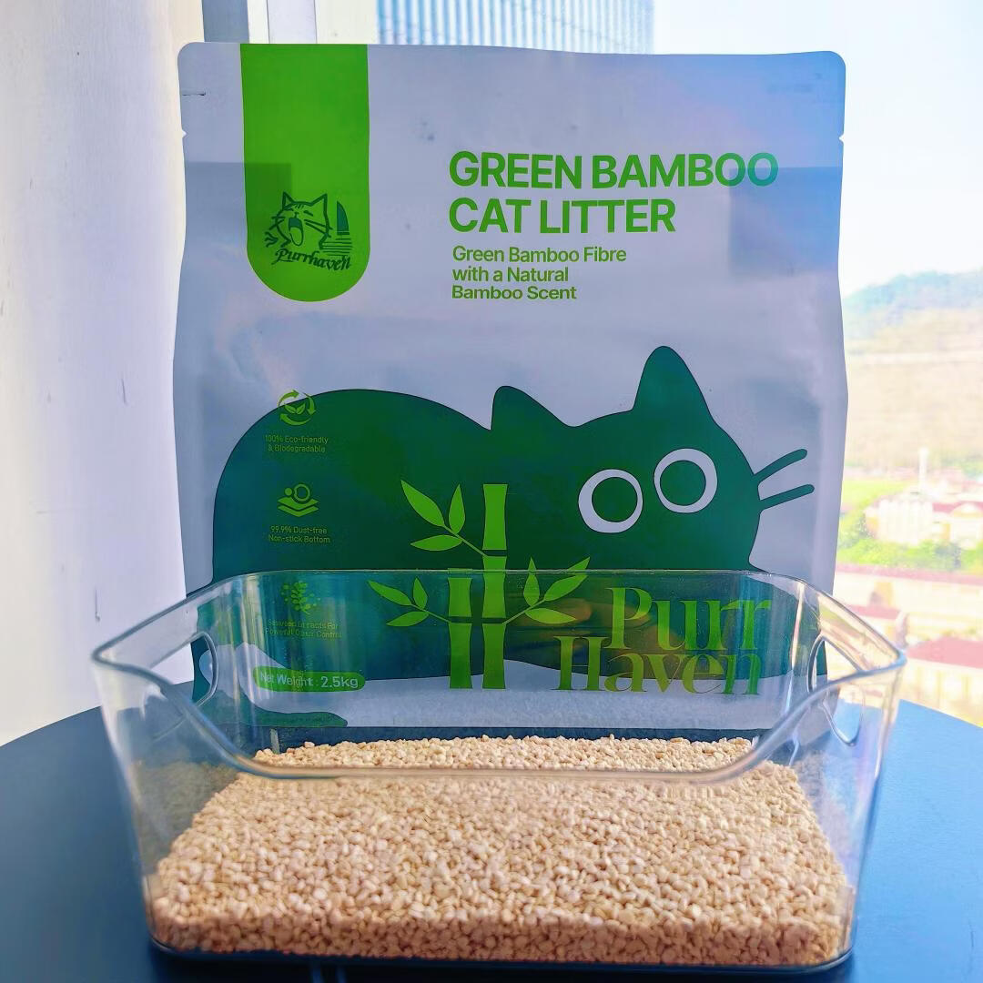 Purr Haven Green Bamboo Cat Litter | 3 Packs | 2.5 kg Per Pack V1165-PURRHAVEN-BAMBOO3