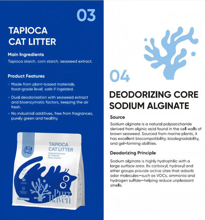 Purr Haven Tapioca Cat Litter | 1 Carton | 6 Packs Per Carton | 2.5kg Per Pack V1165-PURRHAVEN-TAPIOCA