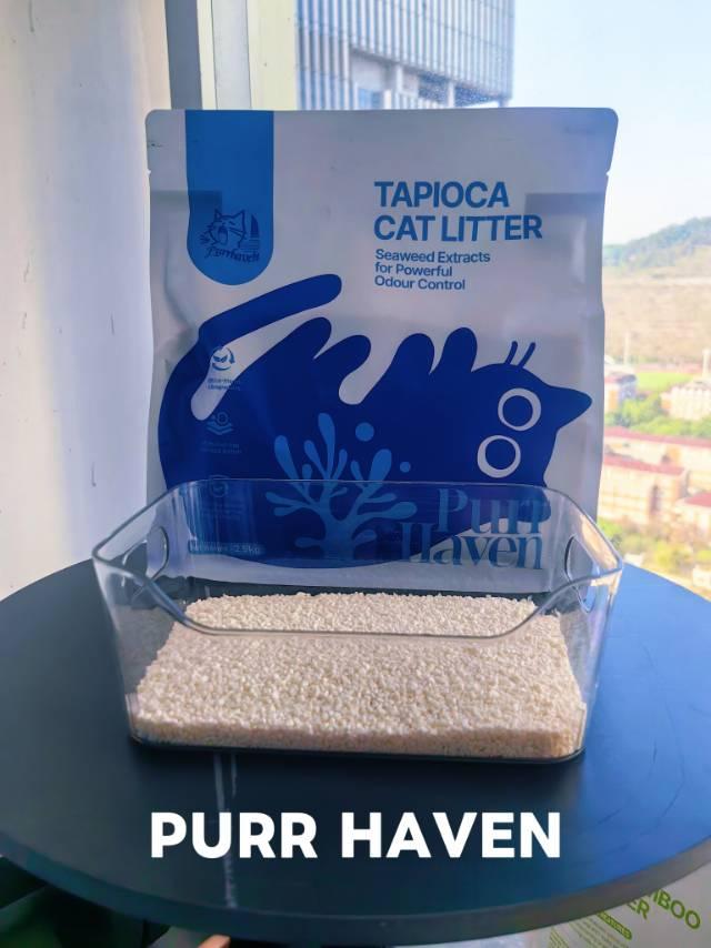 Purr Haven Tapioca Cat Litter | 1 Carton | 6 Packs Per Carton | 2.5kg Per Pack V1165-PURRHAVEN-TAPIOCA