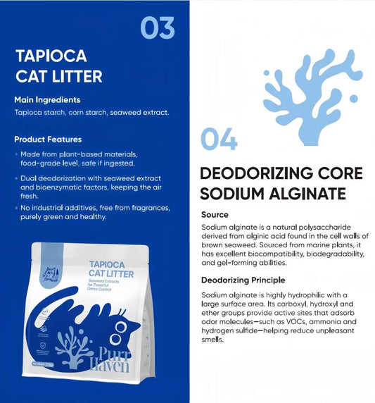 Purr Haven Tapioca Cat Litter | 3 Packs | 2.5 kg Per Pack V1165-PURRHAVEN-TAPIOCA3
