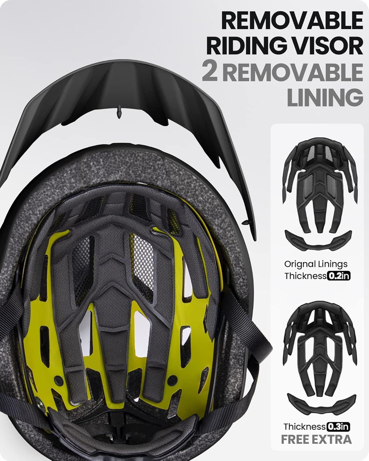 OutdoorMaster Bike Helmet Adult Men Women MIPS Certified Bicycle Helmet with Two Removable Liners & Ventilation Cycling Helmet for Mountain&Motorway-Carbon Black,Medium