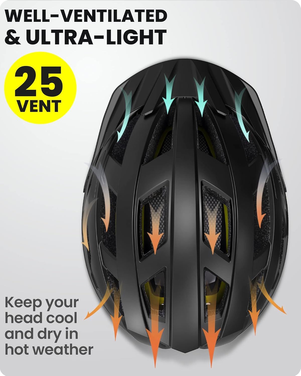 OutdoorMaster Bike Helmet Adult Men Women MIPS Certified Bicycle Helmet with Two Removable Liners & Ventilation Cycling Helmet for Mountain&Motorway-Carbon Black,Medium