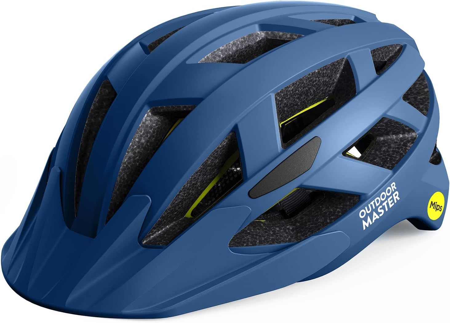 OutdoorMaster Bike Helmet Adult Men Women MIPS Certified Bicycle Helmet with Two Removable Liners & Ventilation Cycling Helmet for Mountain&Motorway-Ocean Blue,Medium