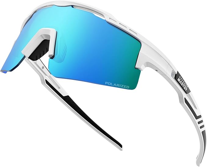 OutdoorMaster Hawk II Polarized Sports Sunglasses for Men Women, TAC 100% UV400 Protection TR90 Frame Cycling V1168-66-SDKC-PXZ5