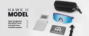 OutdoorMaster Hawk II Polarized Sports Sunglasses for Men Women, TAC 100% UV400 Protection TR90 Frame Cycling V1168-66-SDKC-PXZ5