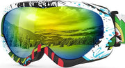 OutdoorMaster Kids Ski Goggles - Helmet Compatible Snow Goggles for Boys & Girls with 100% UV Protection-01VLT 13％-OM-6