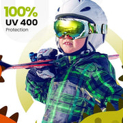 OutdoorMaster Kids Ski Goggles - Helmet Compatible Snow Goggles for Boys & Girls with 100% UV Protection-01VLT 13％-OM-6