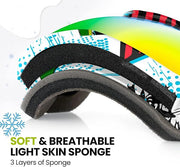 OutdoorMaster Kids Ski Goggles - Helmet Compatible Snow Goggles for Boys & Girls with 100% UV Protection-01VLT 13％-OM-6