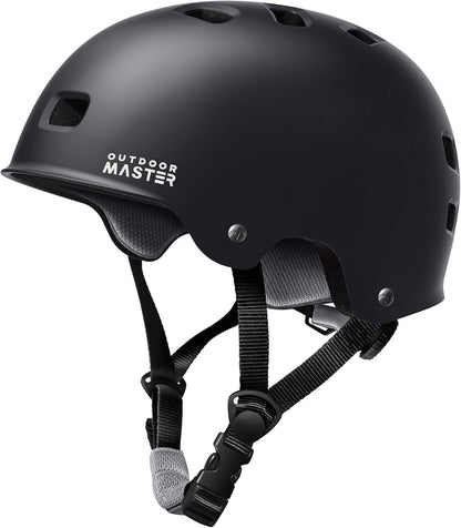 OutdoorMaster Skateboard Cycling Helmet - Two Removable Liners Ventilation Multi-Sport Scooter Roller Skate V1168-A9-1L7Q-Z93B