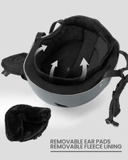 OutdoorMaster Kelvin Ski Helmet - with ASTM Certified Safety, 9 Options - for Men, Women & Youth-Grey,Large