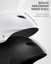 OutdoorMaster Kelvin Ski Helmet - with ASTM Certified Safety, 9 Options - for Men, Women & Youth-White,Large