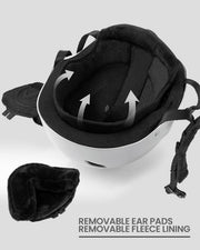 OutdoorMaster Kelvin Ski Helmet - with ASTM Certified Safety, 9 Options - for Men, Women & Youth-White,Medium