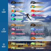 OutdoorMaster Ski Goggles PRO - Frameless, Interchangeable Lens 100% UV400 Protection Snow Goggles for Men & Women-01 VLT 10％-OM-2