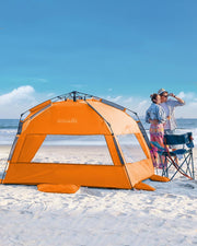 OutdoorMaster Pop Up 3-4 Person Beach Tent X-Large - Easy Setup, Portable Beach Shade Canopy Folding Sun V1168-BP-YNN9-7SDP