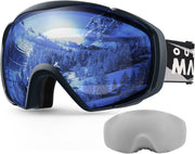 OutdoorMaster Ski Goggles with Cover Snowboard Snow Goggles OTG Anti-Fog -100% UV Protection-OM-18 V1168-DM-9SP4-7QWE