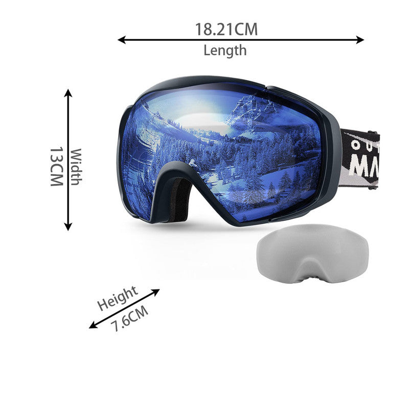 OutdoorMaster Ski Goggles with Cover Snowboard Snow Goggles OTG Anti-Fog -100% UV Protection-OM-18 V1168-DM-9SP4-7QWE