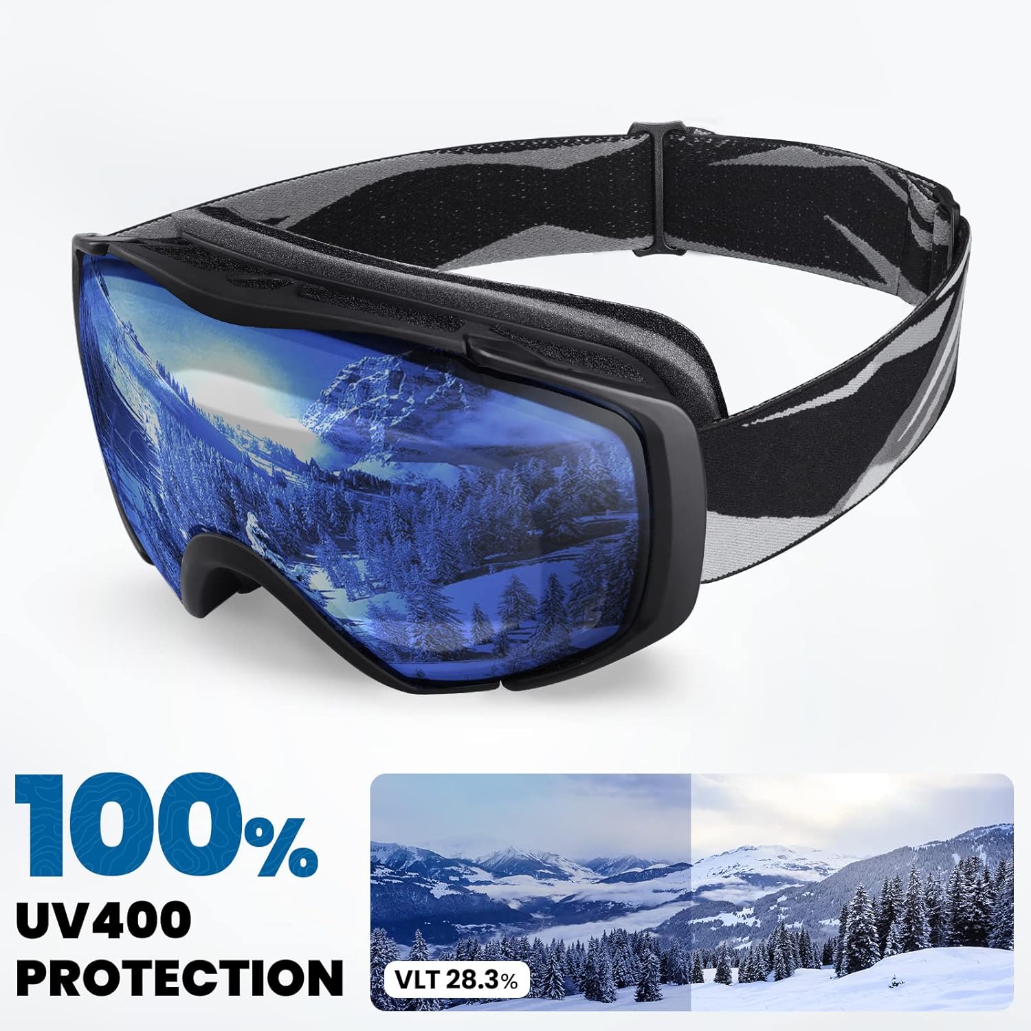 OutdoorMaster Ski Goggles with Cover Snowboard Snow Goggles OTG Anti-Fog -100% UV Protection-OM-18 V1168-DM-9SP4-7QWE