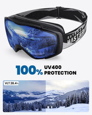 OutdoorMaster Ski Goggles with Cover Snowboard Snow Goggles OTG Anti-Fog -100% UV Protection-OM-18 V1168-DM-9SP4-7QWE