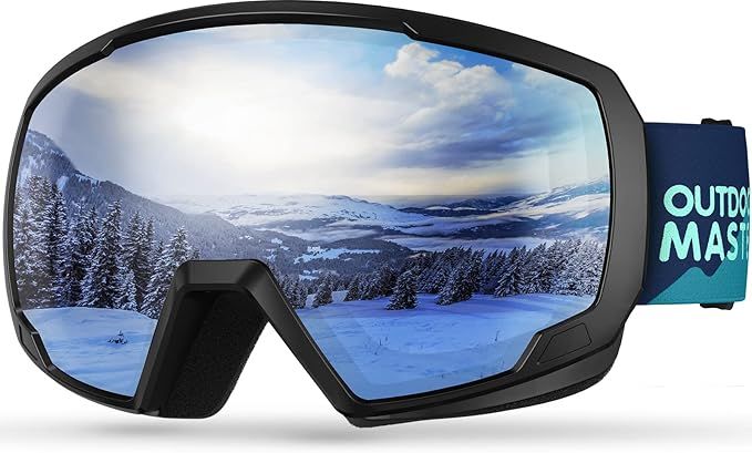 OutdoorMaster Kids Ski Goggles OTG Helmet Compatible, Anti-Fog Snow Goggles for Boys & Girls 100% UV Protection-OM-4